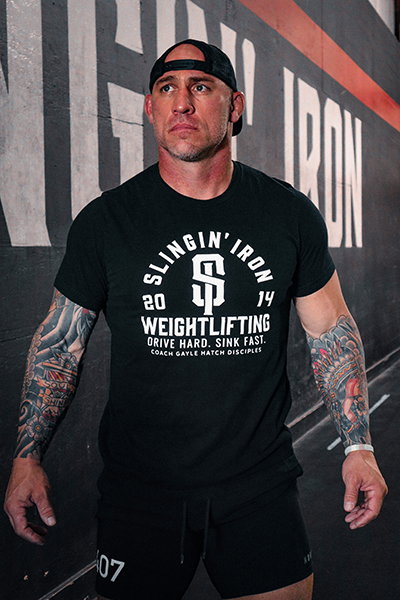 SLINGIN IRON WEIGHTLIFTING SHIRT