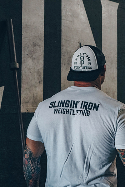 SLINGIN IRON WEIGHTLIFTING SHIRT