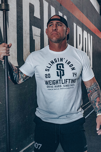 SLINGIN IRON WEIGHTLIFTING SHIRT